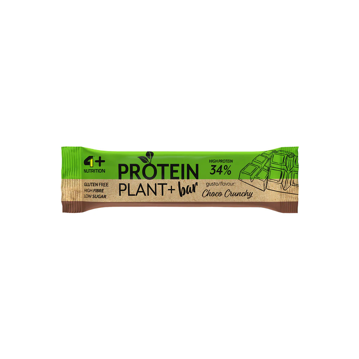 4+ VEGANCIOCO PROTEIN PLANT+ BAR CHOCO CRUNCHY 18 PZ
